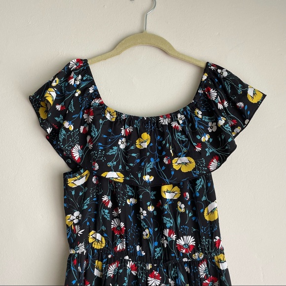 Band of Gypsies Blue Floral Sleeveless Mini Dress - Picture 4 of 5